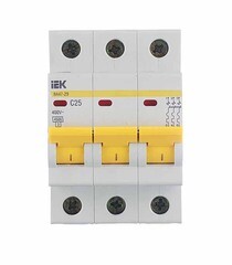 Автоматический выключатель модульный IEK Karat ВА 47-29 3P 25А тип C 4,5 кА 400 В (MVA20-3-025-C) - фото 1