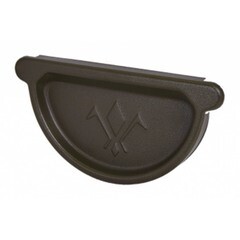 Заглушка желоба Аквасистем металлическая с резиновым уплотнителем d125 мм RR 32 матовый