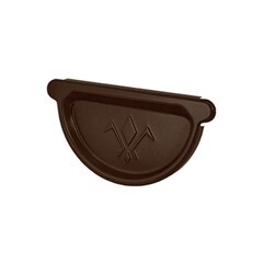 Заглушка желоба Аквасистем металлическая с резиновым уплотнителем d150 мм RR 32 матовый