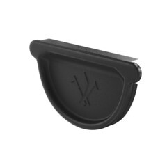 Заглушка желоба Аквасистем металлическая с резиновым уплотнителем d150 мм RR 33 матовый