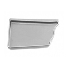 Заглушка желоба левая Vortex 127 мм RAL 9003