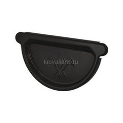 Заглушка желоба Аквасистем металлическая с резиновым уплотнителем d125 мм RR 33 матовый