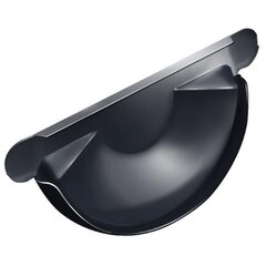 Заглушка торцевая универсальная Grand Line Оптима d150 мм мокрый асфальт RAL 7024