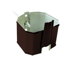 Хомут для трубы Vortex прямоугольный на кирпичную стену RAL 8017