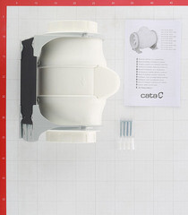 Вентилятор канальный осевой Cata Duct In Line d125 мм слоновая кость - фото 2