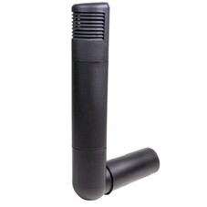 Дефлектор цокольный Vilpe Ross d125 мм черный