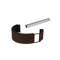 Соединение желоба в комплекте Аквасистем d150/100 мм RR 32 матовый