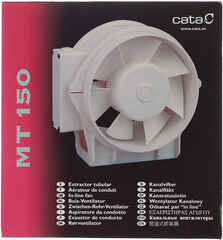 Вентилятор канальный осевой Cata MT-150 d150 мм слоновая кость - фото 8