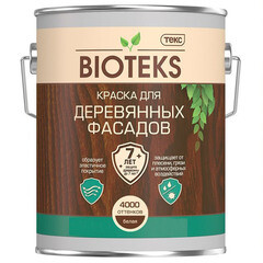 Изображение товара Краска фасадная по дереву Текс Bioteks алкидная база А белая 9 л