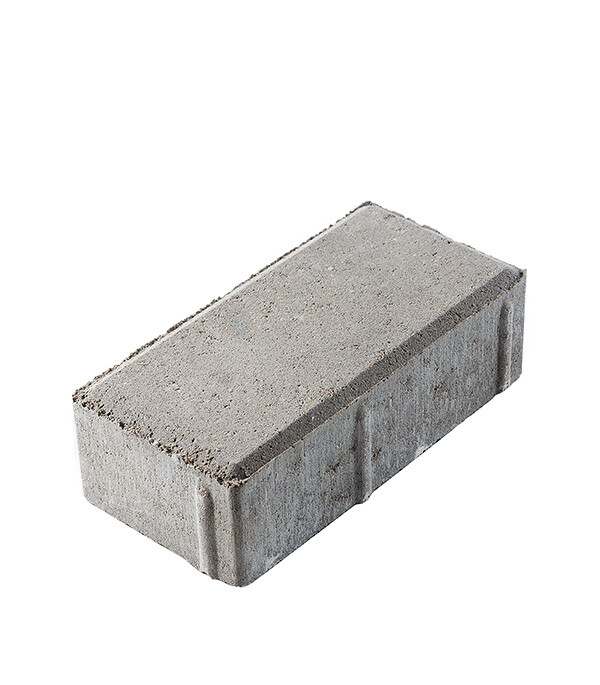 Плитка тротуарная Б.2.П.6 В (25) Брусчатка кирпичик 100х200х60 мм серая бетонная Выбор