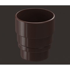 Муфта - переходник водосточной трубы Docke Lux/Premium пластиковая d100-85 мм шоколад RAL 8019