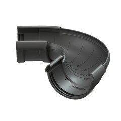 Угол желоба регулируемый Docke Lux пластиковый d141 мм 60-160° графит RAL 7024