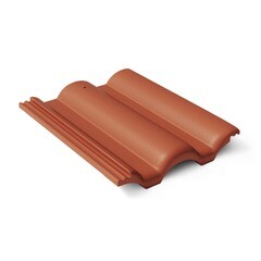 Черепица половинчатая Браас Таунус 420х180 мм красный