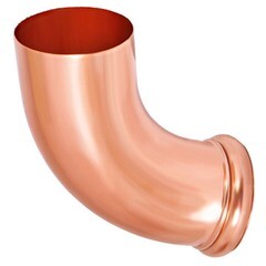 Отвод трубы Аквасистем декорированный d150/100 мм медный