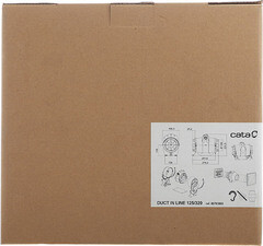 Вентилятор канальный осевой Cata Duct In Line d125 мм слоновая кость - фото 8