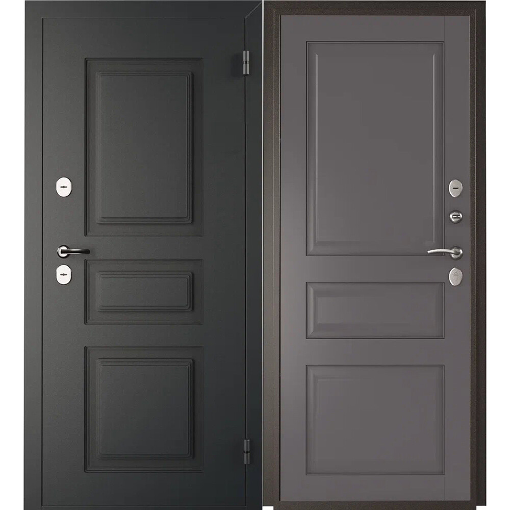 Изображение товара Входная дверь Промет Норд правая с терморазрывом и броненакладкой 980х2050 мм