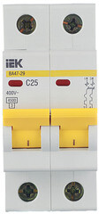 Автоматический выключатель модульный IEK Karat ВА 47-29 2P 25А тип C 4,5 кА 400 В (MVA20-2-025-C) - фото 6