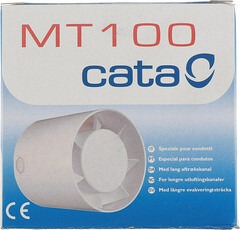 Вентилятор канальный осевой Cata MT-100 d100 мм слоновая кость - фото 6