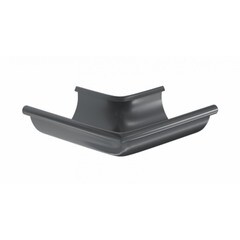 Угол желоба Аквасистем металлический внешний d125 мм 90° RR 23 матовый