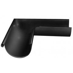 Угол желоба Grand Line металлический внешний d125 мм 90° RAL 9005