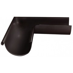 Угол желоба Оптима металлический внешний d125 мм 90° темно-коричневый RR 32
