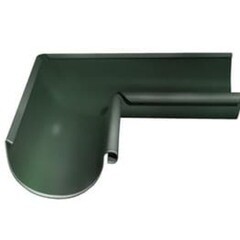 Угол желоба металлический внутренний d125 мм 90° темно-зеленый RR 11