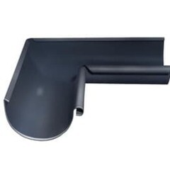 Угол желоба металлический внутренний d150 мм 90° мокрый асфальт RAL 7024