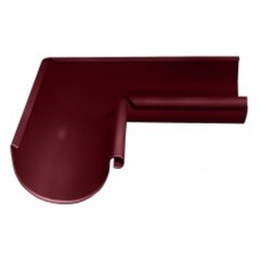 Угол желоба Оптима металлический внутренний d125 мм 90° красное вино RAL 3005