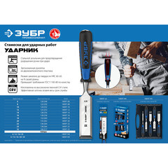 Стамеска Зубр 32 мм двухкомпонентная рукоятка - фото 6