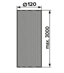 Воздуховод гибкий гофрированный Era алюминиевый d120 мм 3 м - фото 3