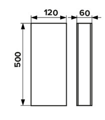 Воздуховод плоский пластиковый 60х120 мм 0,5 м - фото 2