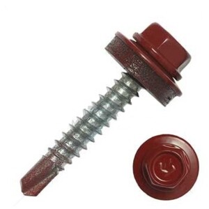 Саморезы по металлу с буром Daxmer 4,8х19 мм RAL 3003 5000 шт. — купить ...