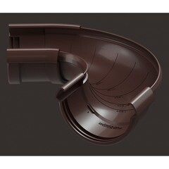 Угол желоба регулируемый Docke Lux пластиковый d141 мм 60-160° шоколад RAL 8019