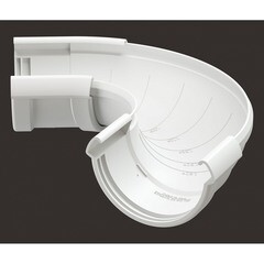 Угол желоба регулируемый Docke Lux пластиковый d141 мм 60-160° пломбир RAL 9003