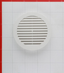 Решетка вентиляционная пластиковая наружная Era РКН d161 мм с фланцем d125 мм белая - фото 2