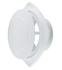 Изображение товара Анемостат вытяжной регулируемый Era с фланцем d125 мм белый