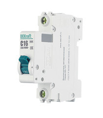 Автоматический выключатель модульный Dekraft BA-101 1P 16А тип C 4,5 кА 230/400 В (11054DEK) - фото 6