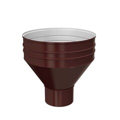 Воронка желоба металлическая полиэстер d350/150 мм шоколад RAL 8017