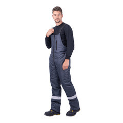 Костюм рабочий мужской утепленный ГК Спецобъединение Роуд 52-54 рост 182-188 см темно-серый/черный - фото 8