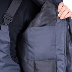 Костюм рабочий мужской утепленный ГК Спецобъединение Роуд 52-54 рост 182-188 см темно-серый/черный - фото 5