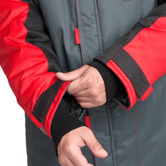 Костюм рабочий мужской утепленный ГК Спецобъединение КМ-10 44-46 рост 170-176 см серо-черный/красный - фото 5