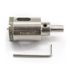 Коронка алмазная по стеклу и керамограниту 115х67 мм с центрирующим сверлом