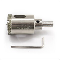 Коронка алмазная по стеклу и керамограниту 80х67 мм с центрирующим сверлом