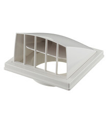 Изображение товара Выход вентиляционный настенный Era с обратным клапаном и с фланцем d100 мм пластиковый 150х150 мм