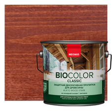 Защитная декоративная пропитка для древесины Neomid BioColor Classic махагон 0,9 л