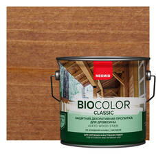 Защитная декоративная пропитка для древесины Neomid BioColor Classic Тик 0,9 л