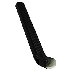 Труба прямоугольная с коленом Vortex матовый 3 м RAL 9005