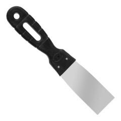 Шпательная лопатка нержавеющая сталь 0,5 мм пластиковая рукоятка 40 мм