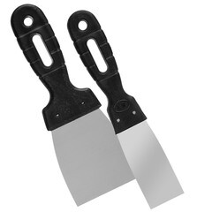 Шпательная лопатка нержавеющая сталь 0,5 мм пластиковая рукоятка 80 мм