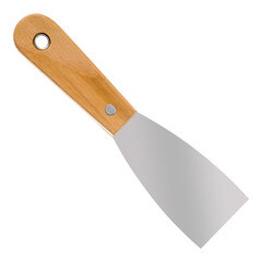 Шпательная лопатка Профи нержавеющая сталь деревянная рукоятка 50 мм